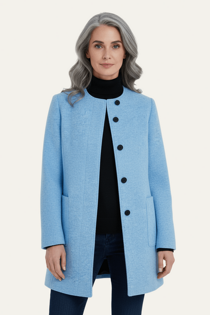 VogeLuxe | Women’s Long A Line Hooded Button Coat