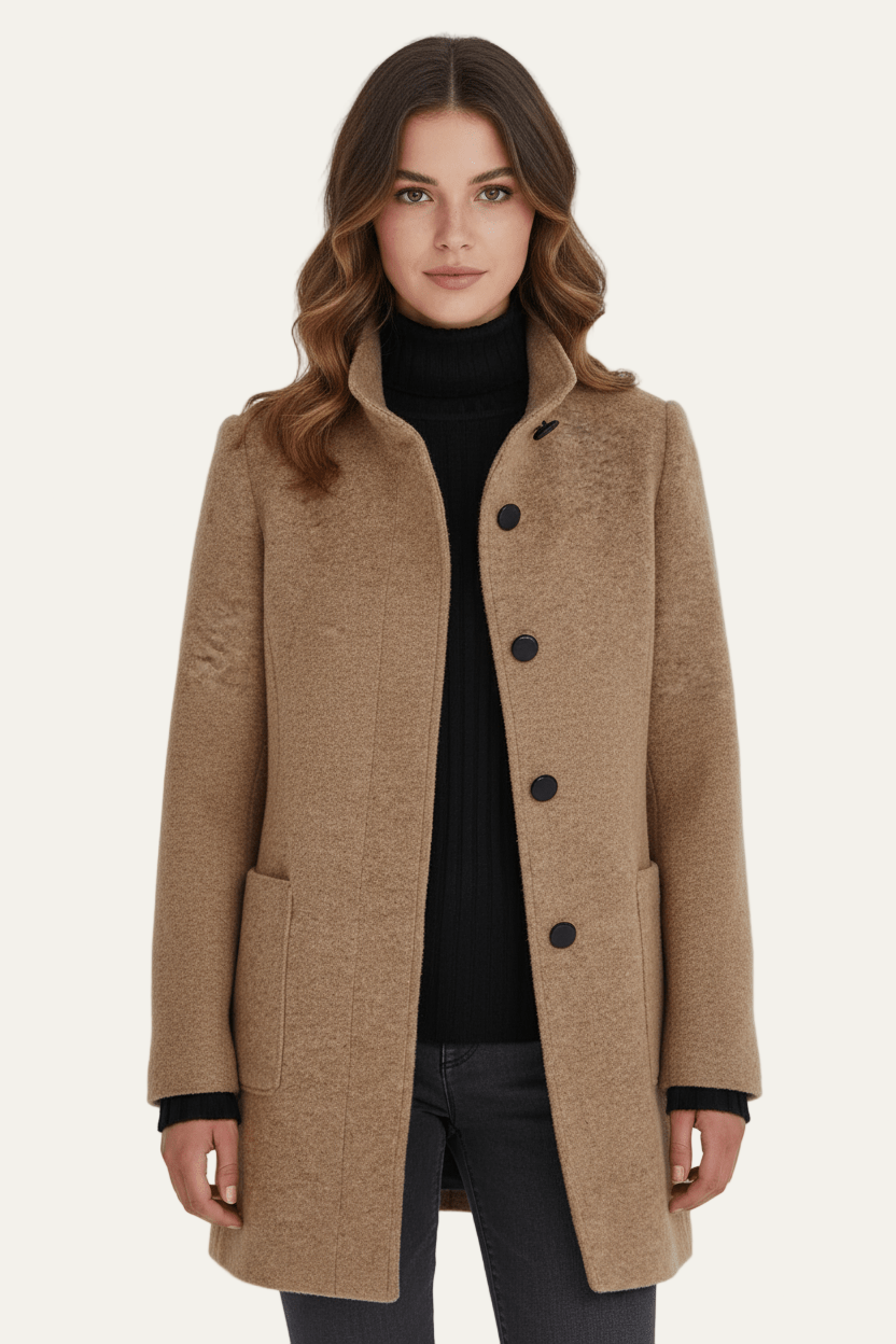 VogeLuxe | Women’s Long A Line Hooded Button Coat