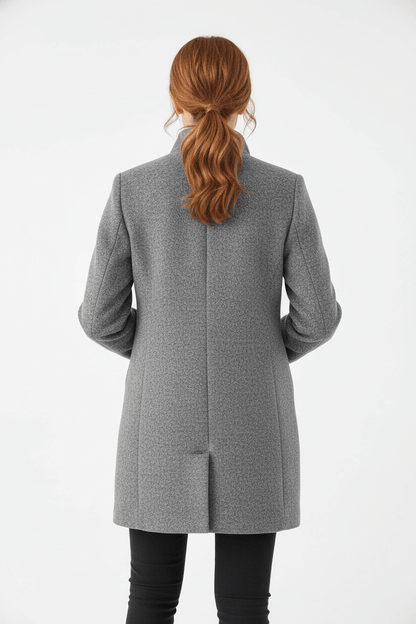VogeLuxe | Women’s Long A Line Hooded Button Coat