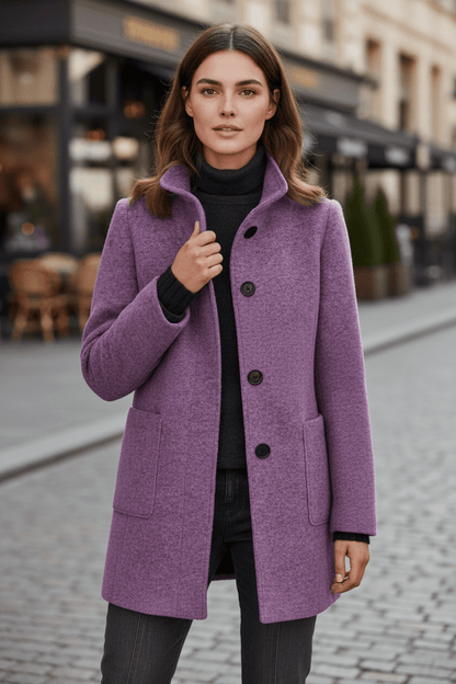 VogeLuxe | Women’s Long A Line Hooded Button Coat