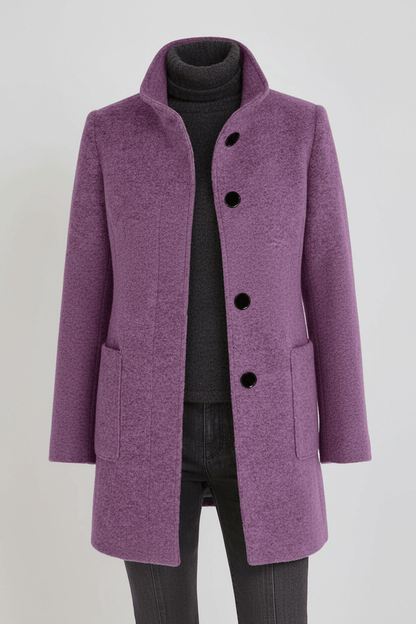 VogeLuxe | Women’s Long A Line Hooded Button Coat