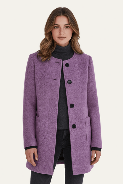 VogeLuxe | Women’s Long A Line Hooded Button Coat