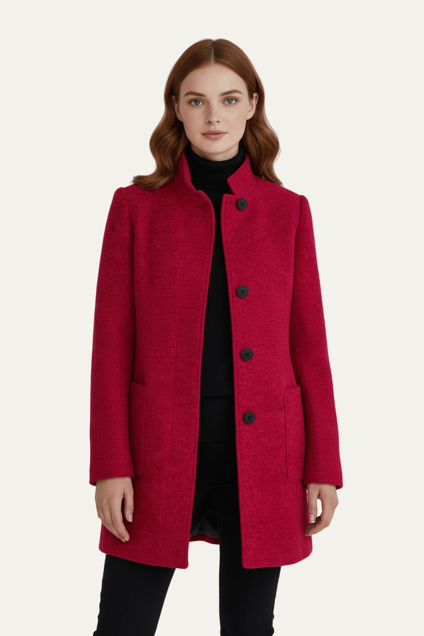 VogeLuxe | Women’s Long A Line Hooded Button Coat