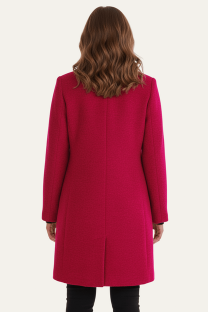 VogeLuxe | Women’s Long A Line Hooded Button Coat
