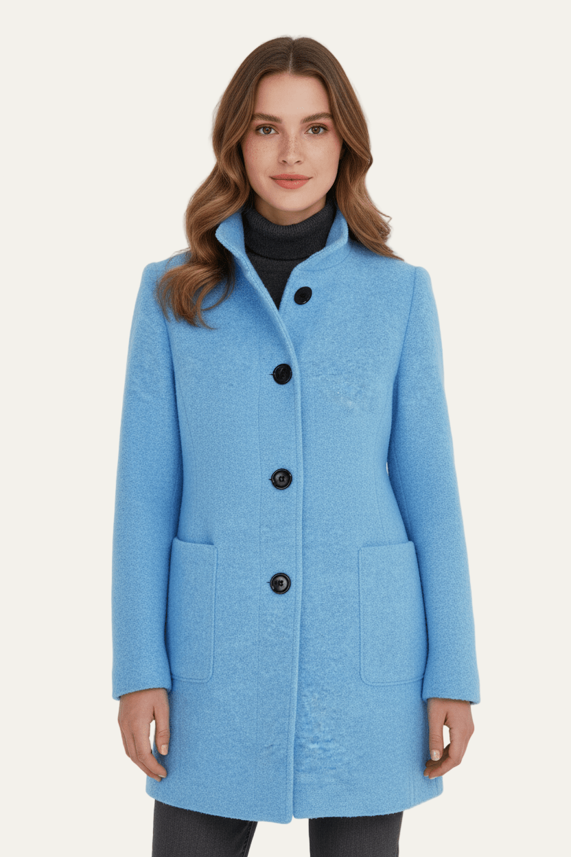 VogeLuxe | Women’s Long A Line Hooded Button Coat