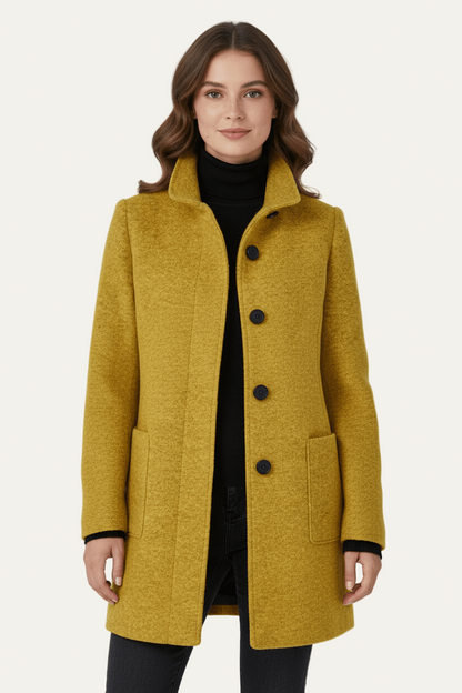 VogeLuxe | Women’s Long A Line Hooded Button Coat