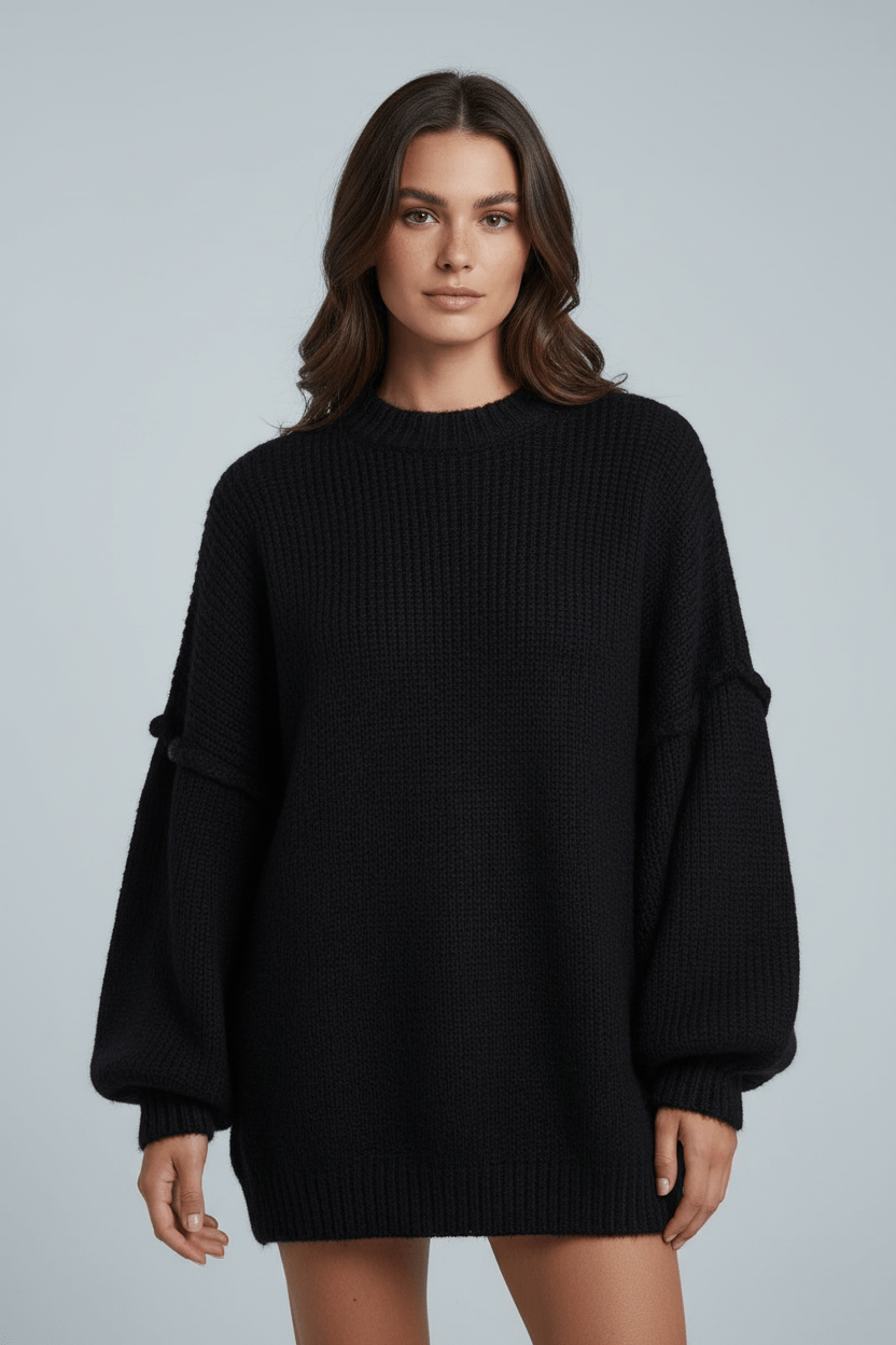 Relaxed Fit Crew Neck Sweater for Women