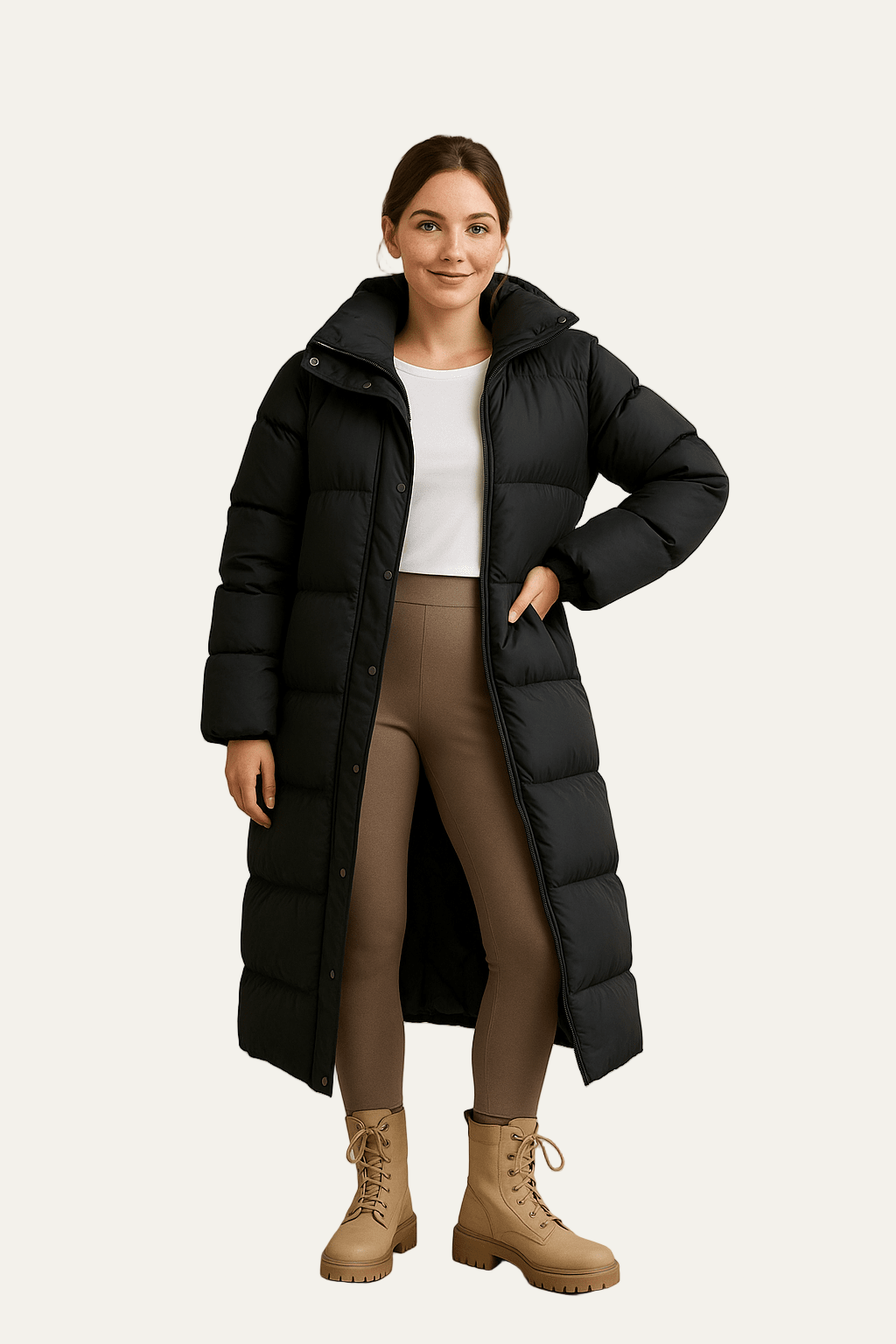 VogeLuxe | Women’s Cable Knit Zip Up Stand Collar Jacket