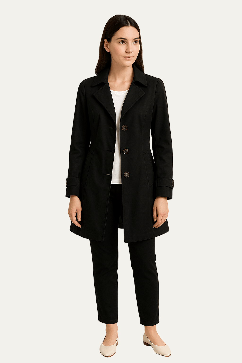 VogeLuxe | Women’s Classic Single Breasted Trench Coat