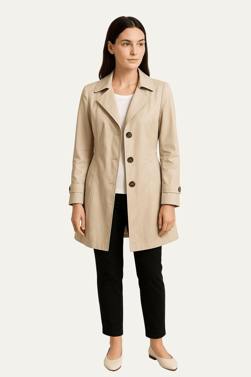VogeLuxe | Women’s Classic Single Breasted Trench Coat