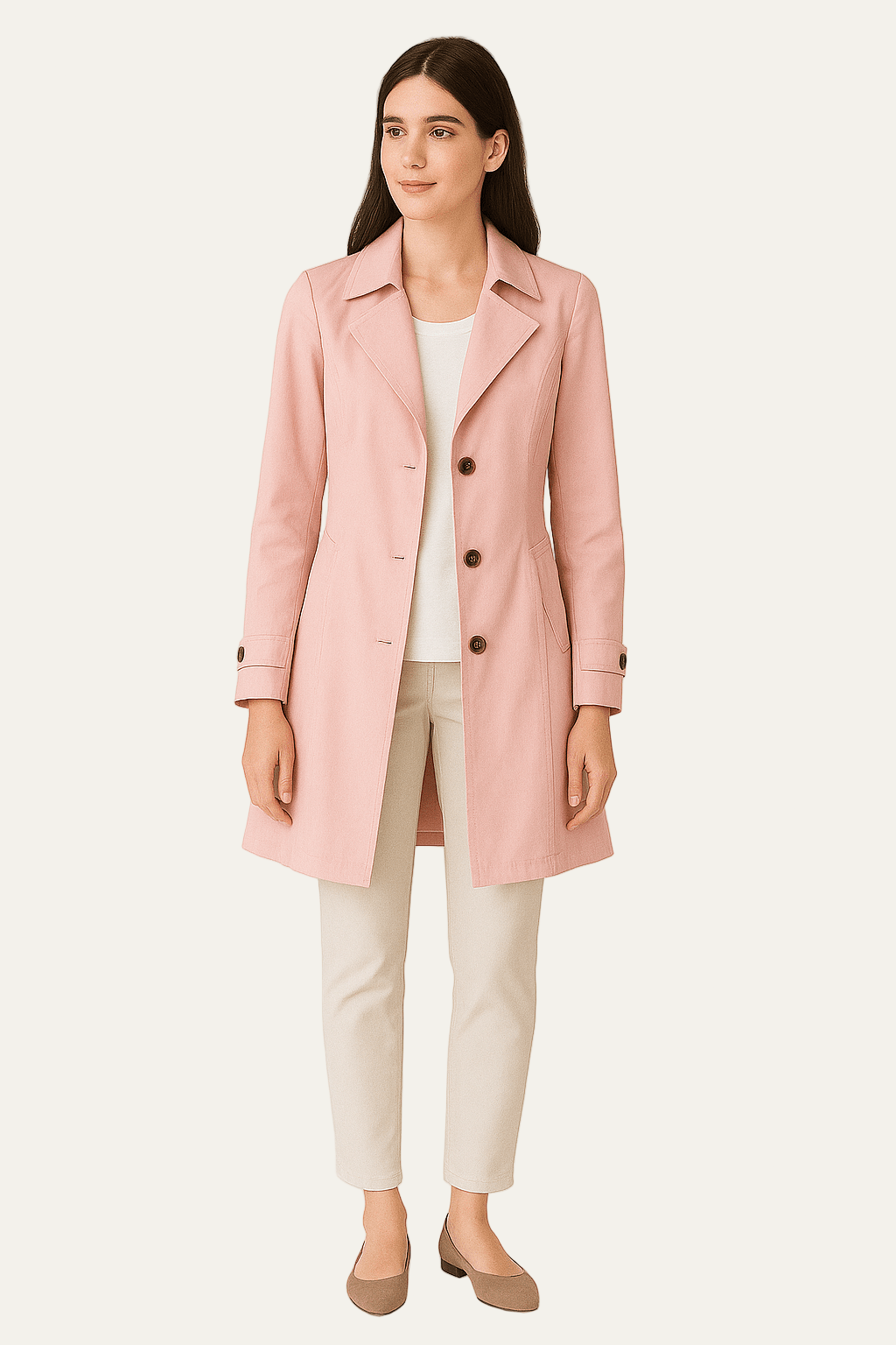 VogeLuxe | Women’s Classic Single Breasted Trench Coat