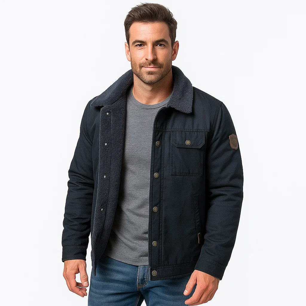VogeLuxe | Men’s Sherpa Lined Utility Jacket