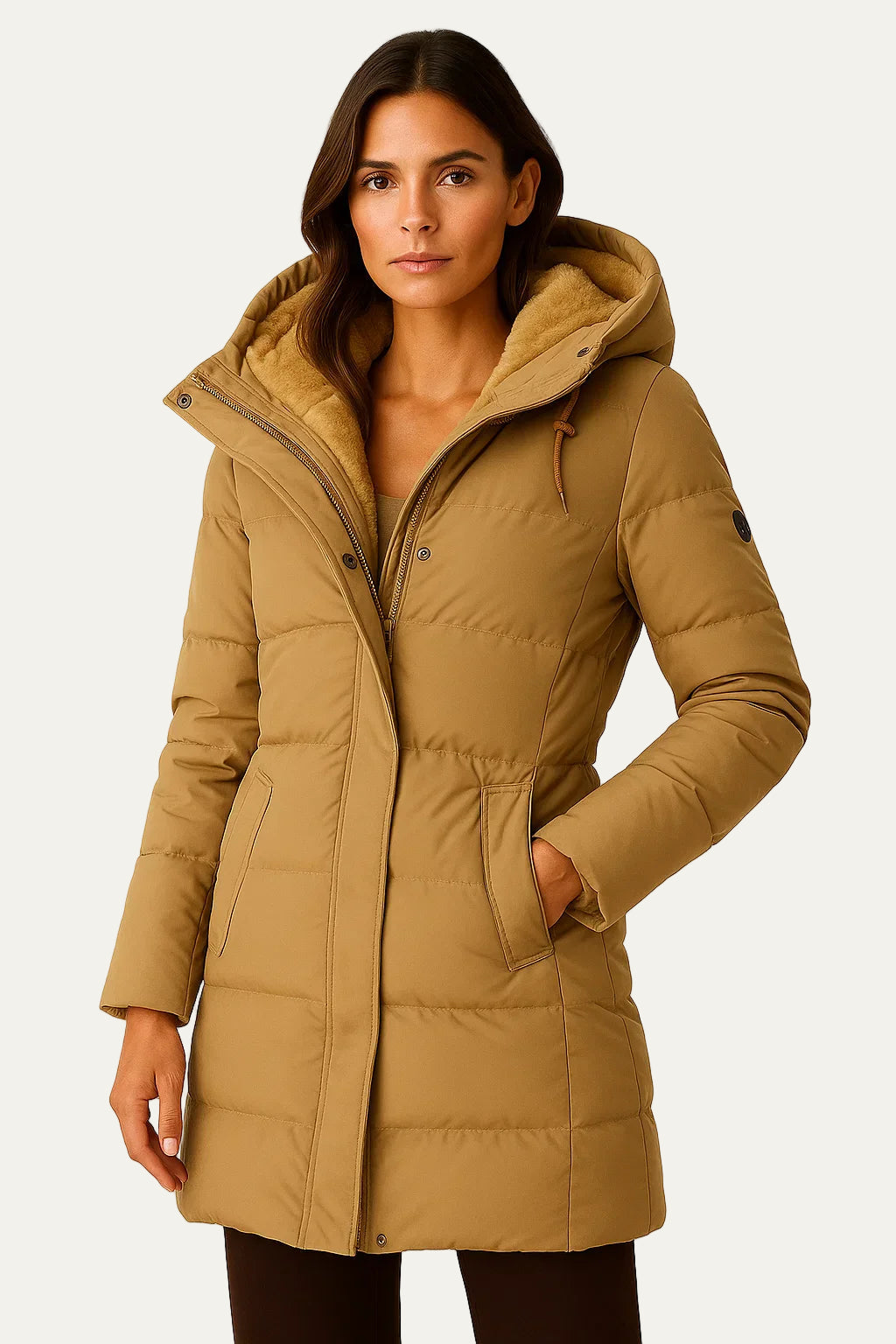 VogeLuxe | Women’s Insulated Long Quilted Hooded Puffer Coat