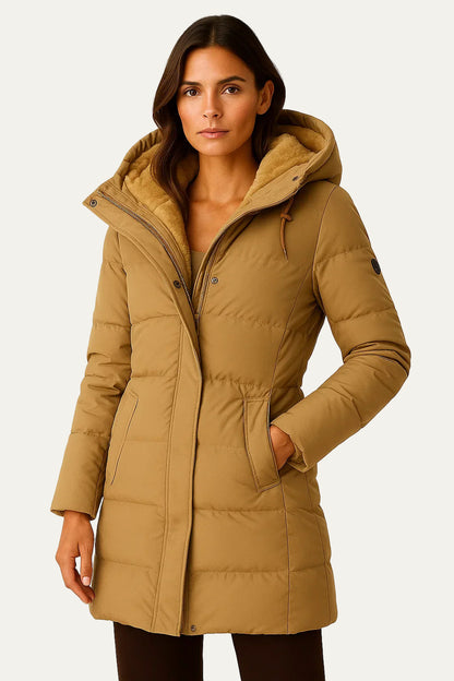 VogeLuxe | Women’s Insulated Long Quilted Hooded Puffer Coat
