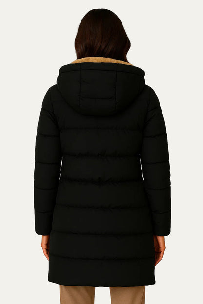 VogeLuxe | Women’s Insulated Long Quilted Hooded Puffer Coat