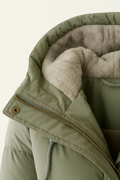 VogeLuxe | Women’s Insulated Long Quilted Hooded Puffer Coat
