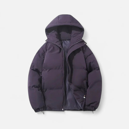 Warm Water Resistant Puffer Hoodie Jacket - VogeLuxe