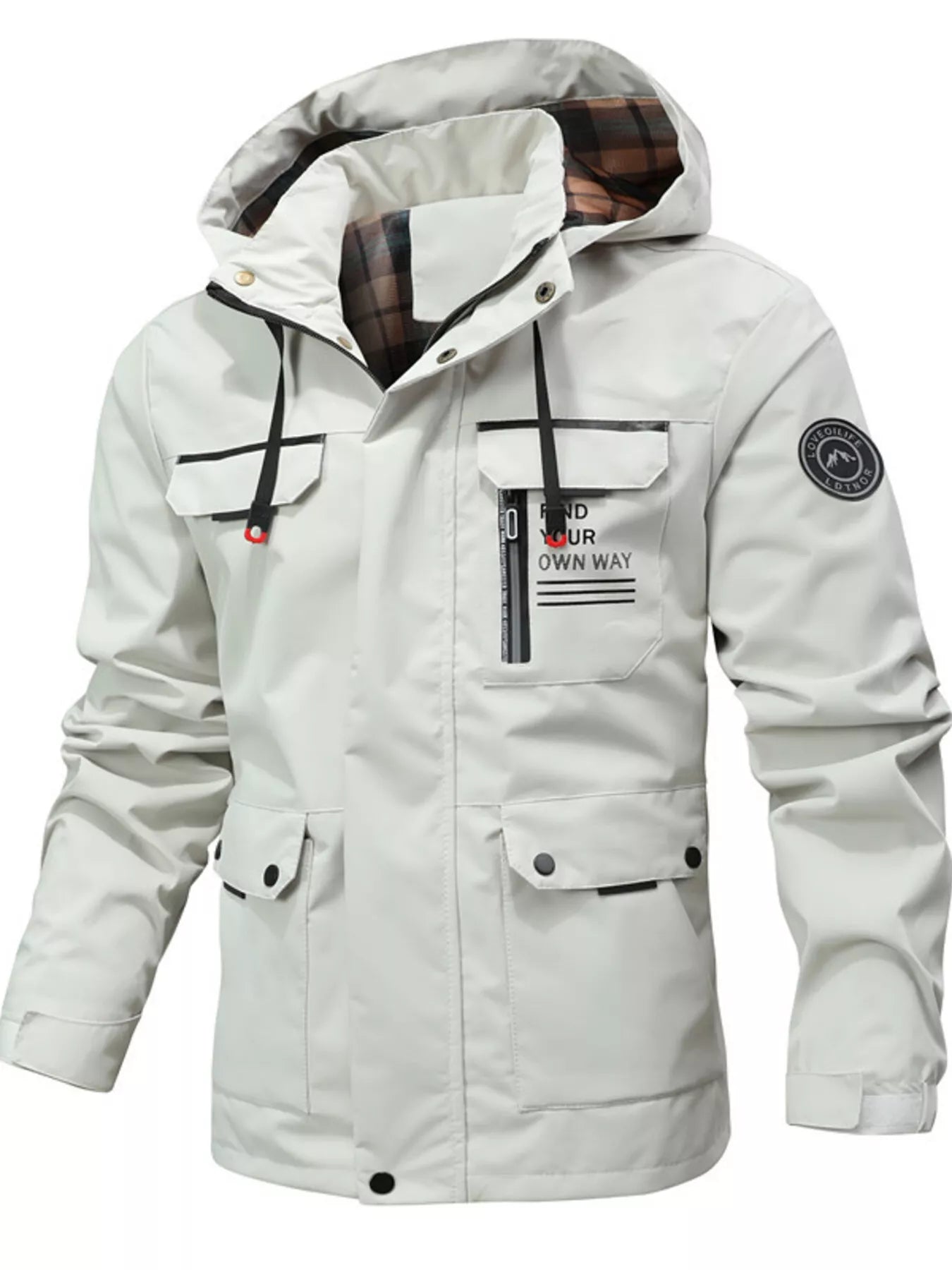 Large Size Waterproof Hooded Parka Jacket