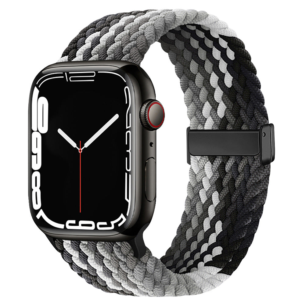 Stylish Braided Nylon Magnetic Closure Strap
