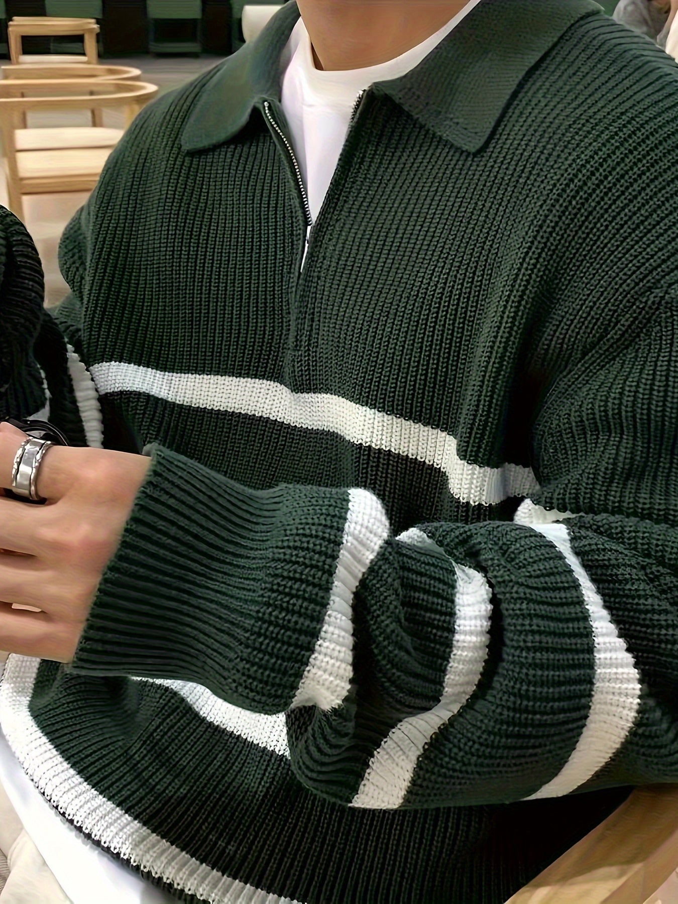 Cozy Winter Quarter Zip Sweater for Men