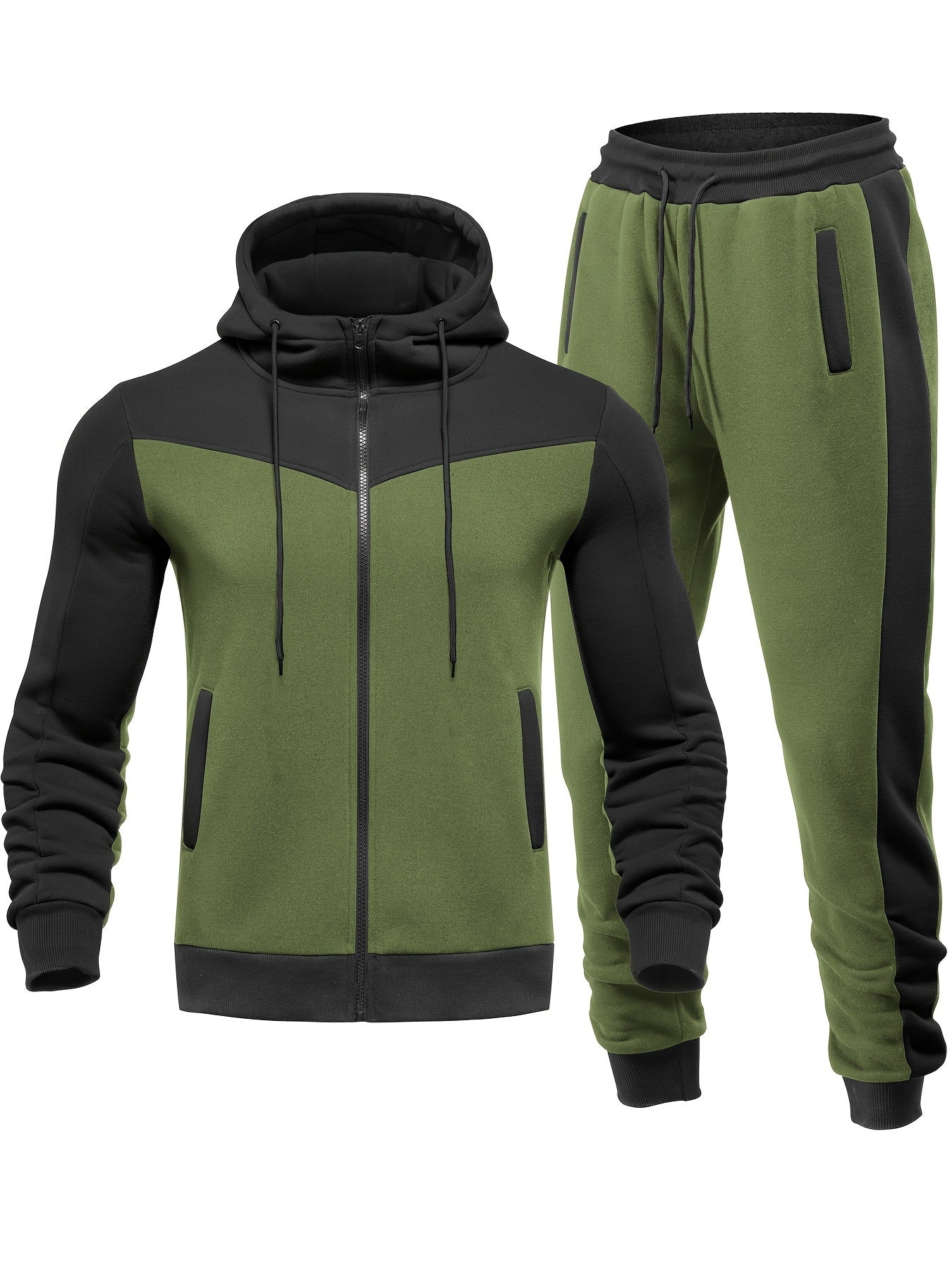 Relaxed Fit Mens Sport Tracksuit with Jacket and Trousers
