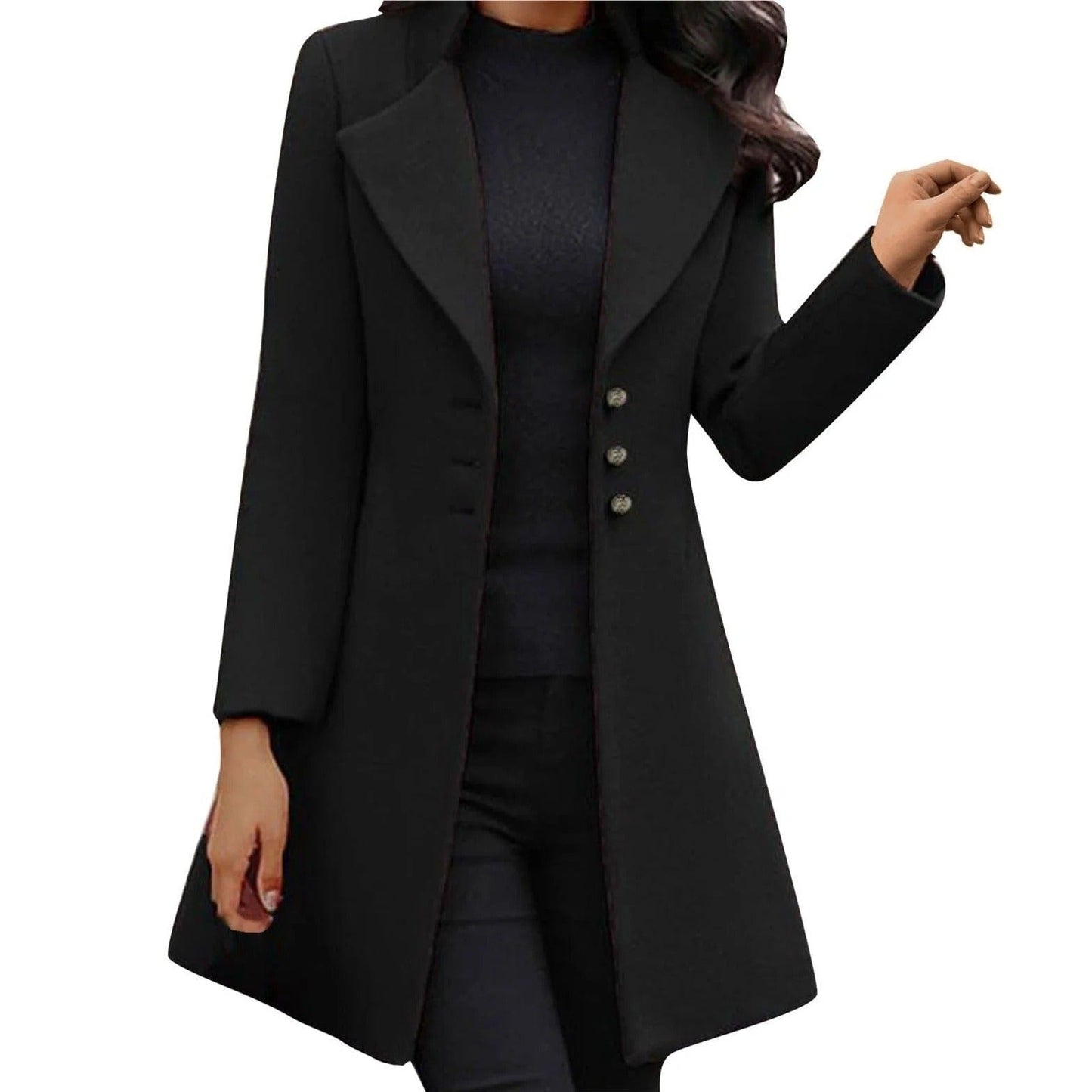 Classic Winter Coat for Women - Simple Chic Design