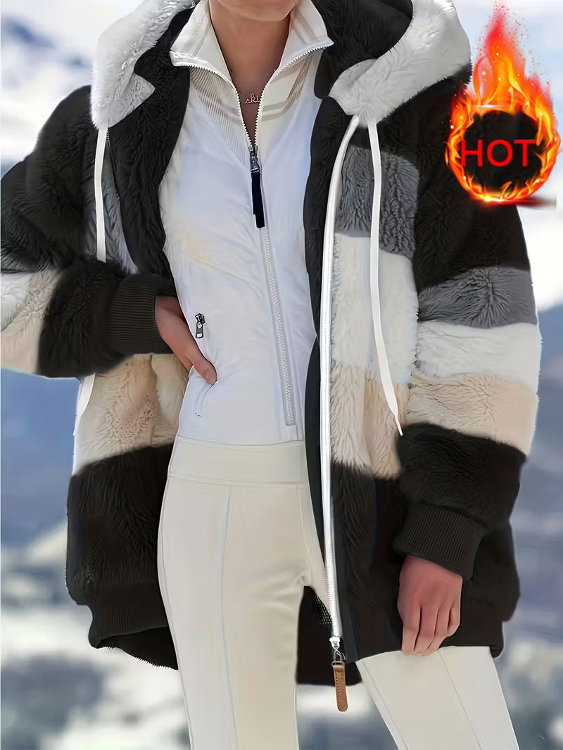 Soft Faux Fur Parka Coat - Warm Women's Winter Jacket