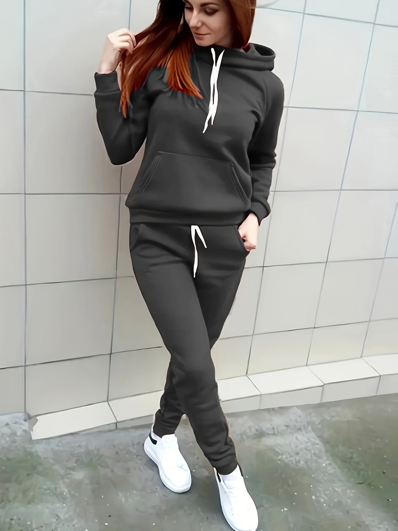 Comfy Hooded Sweat suit for Women with Pockets
