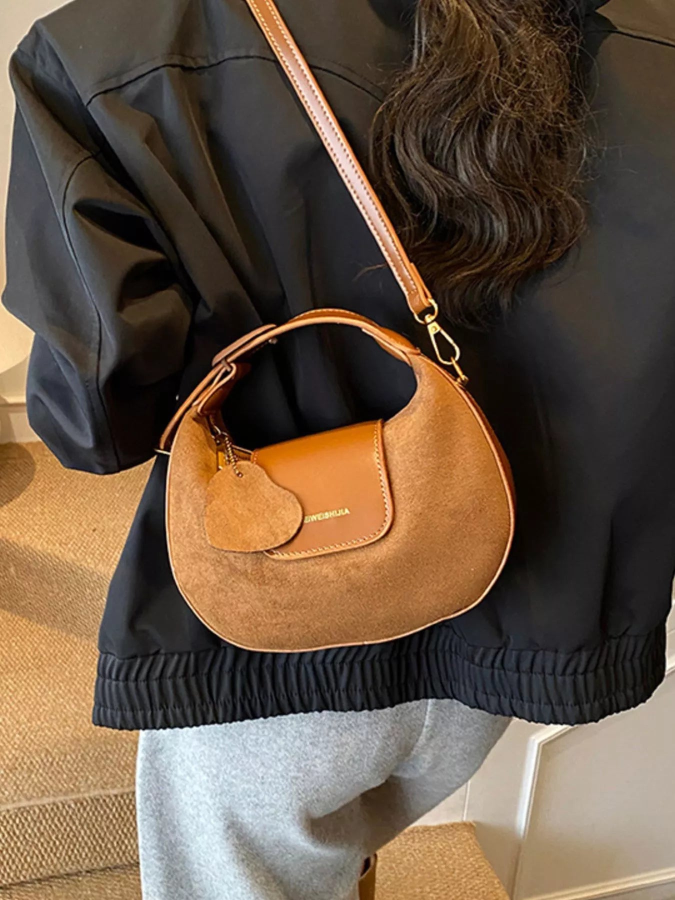 Versatile Faux Leather Crossbody Shoulder Bag