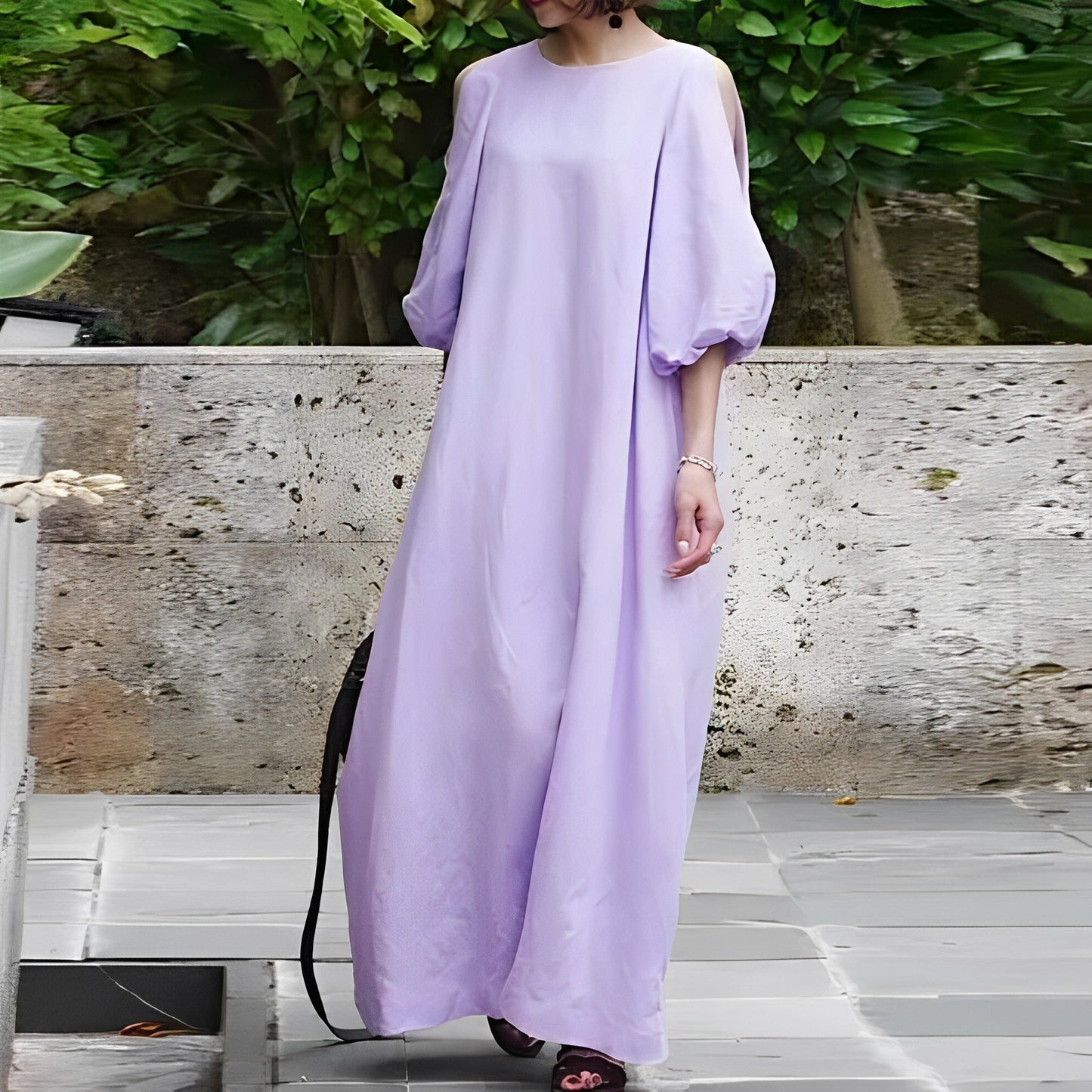 Chic Floral Sundress with Puff Sleeves for Women