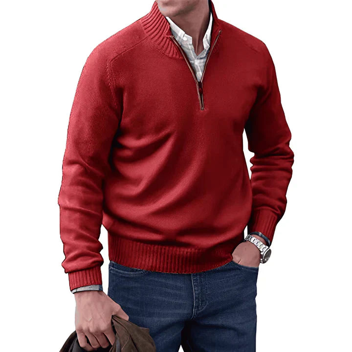 Men's Lightweight Quarter Zip Sweater