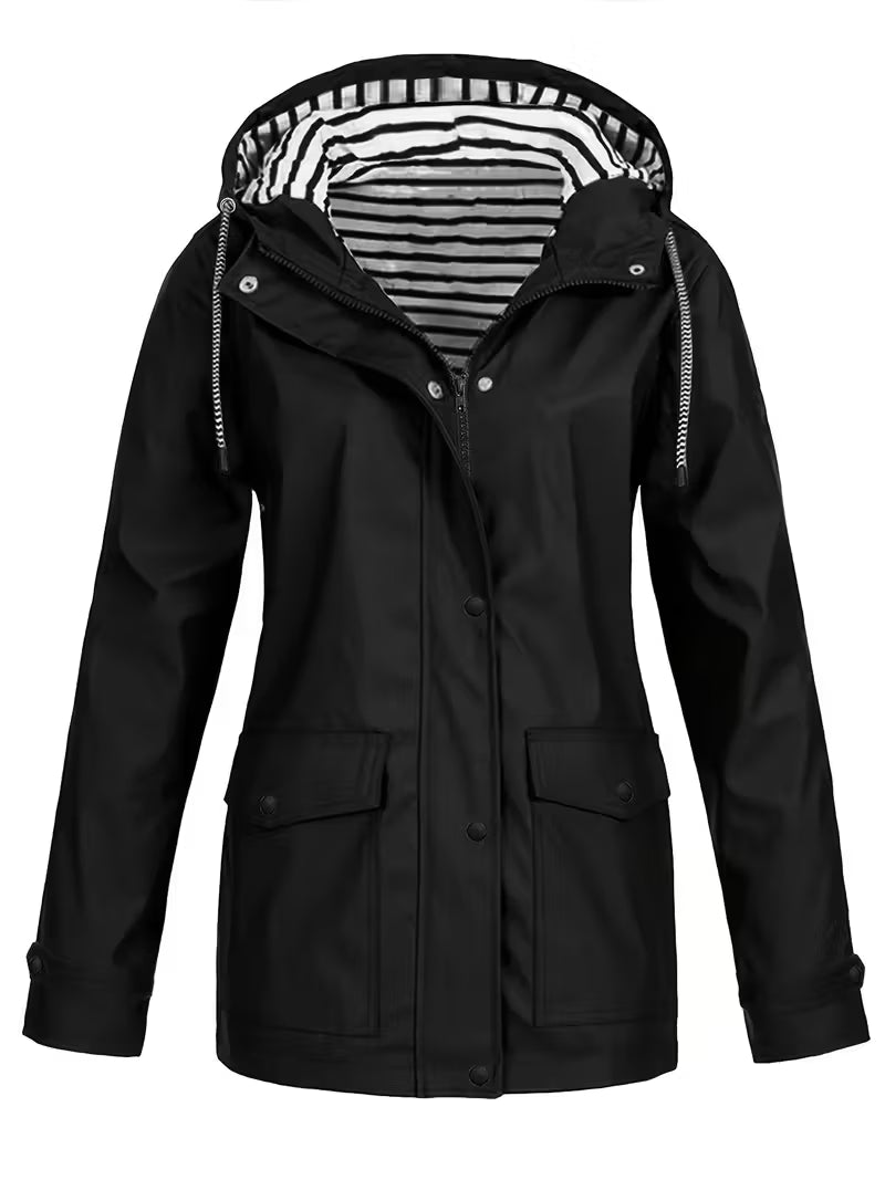 Waterproof Women's Rain Coat - Breathable Lightweight Jacket - VogeLuxe