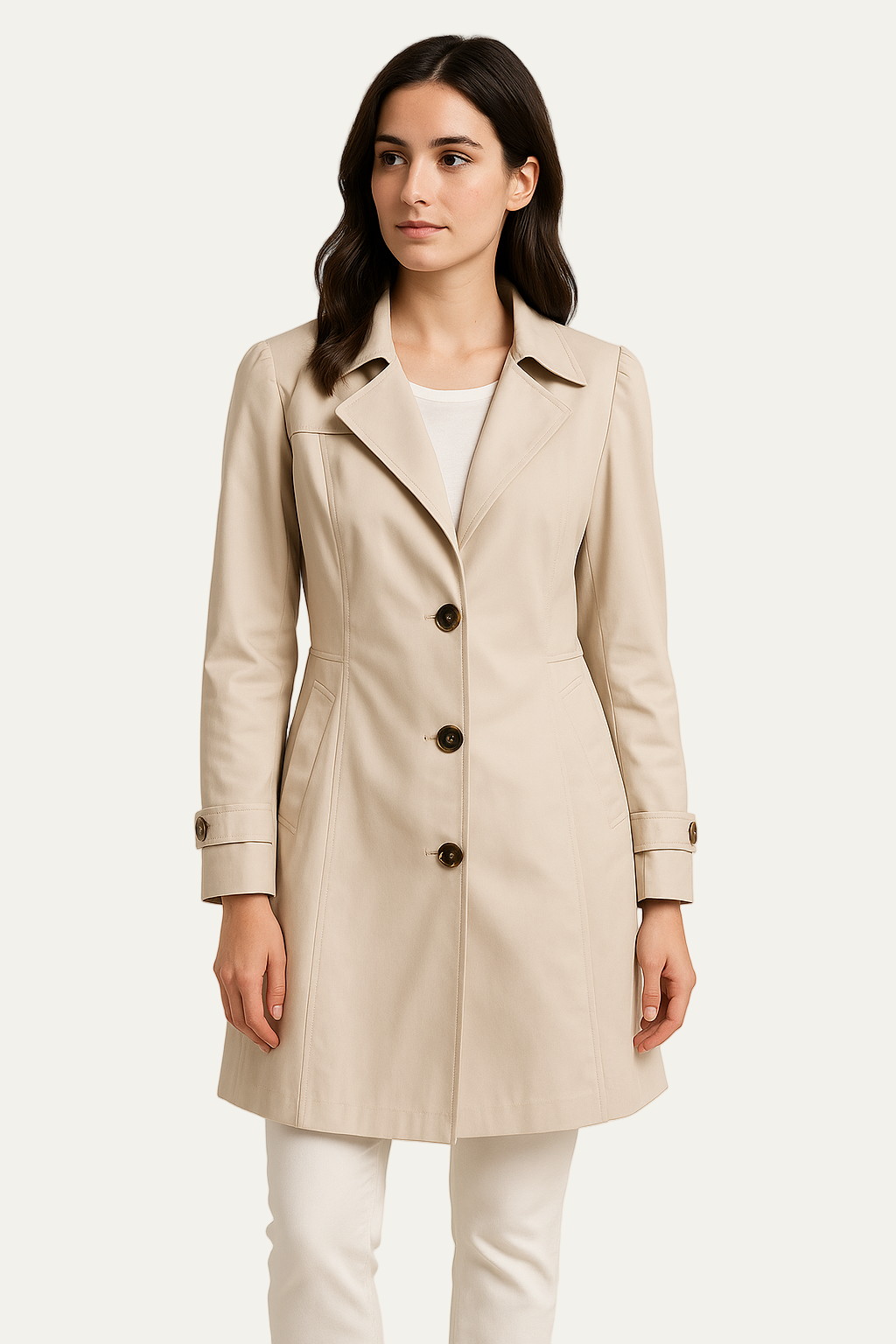 VogeLuxe | Women’s Classic Single Breasted Trench Coat