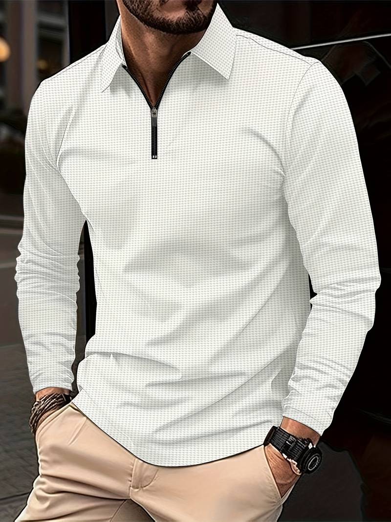 Men's Relaxed Fit Thermal Long Sleeve Shirt - VogeLuxe