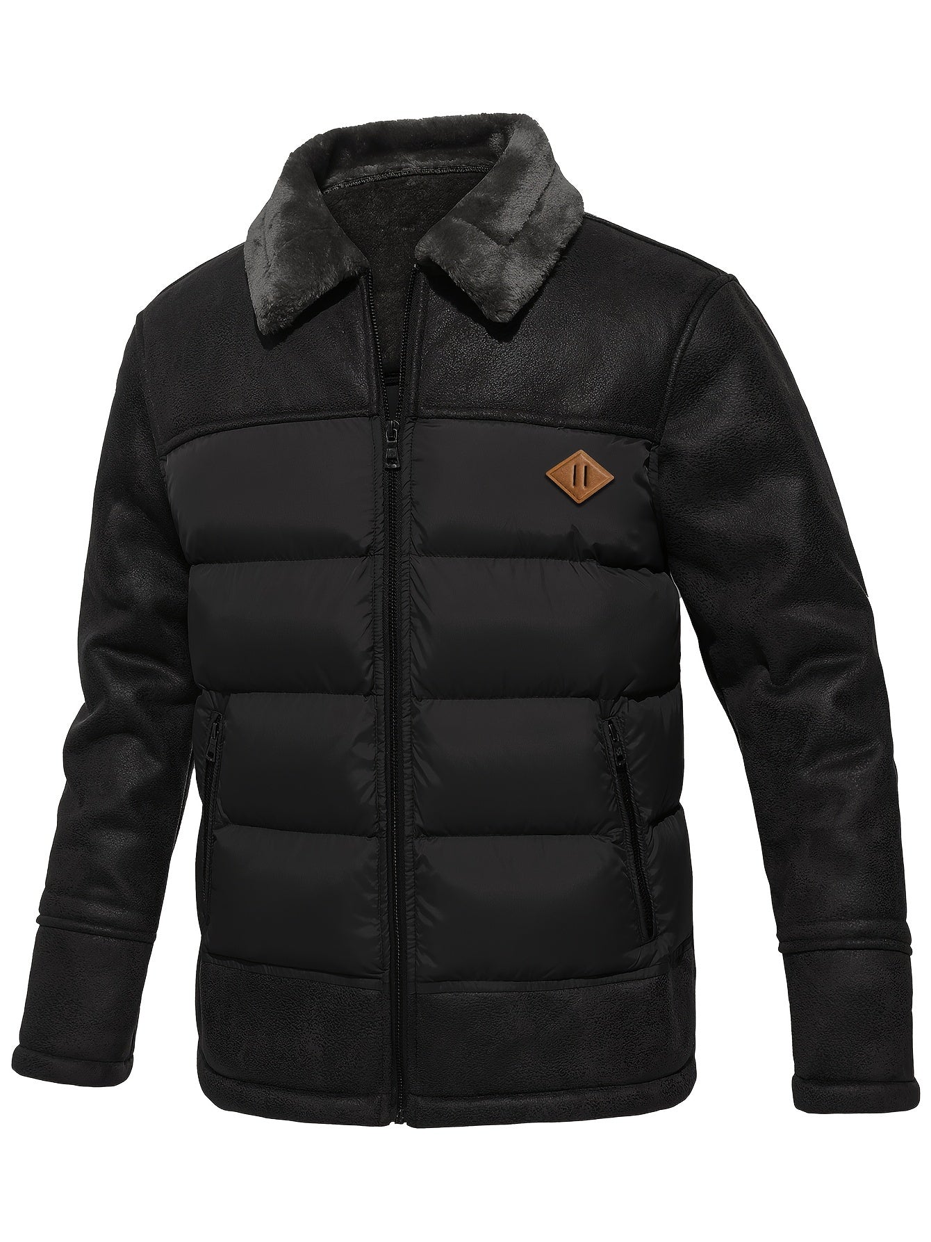 Cozy Thermal Mens Fleece Jacket for Winter - VogeLuxe