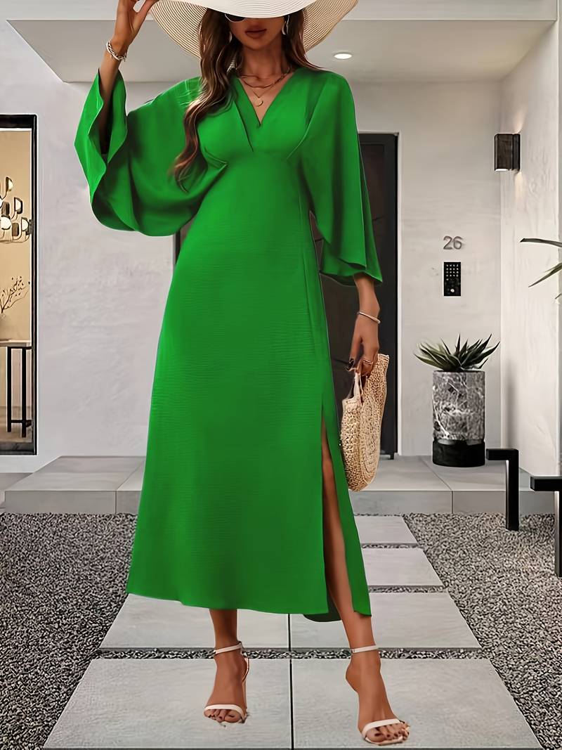 Women's Chic Ruffle Sleeve A-Line Dress