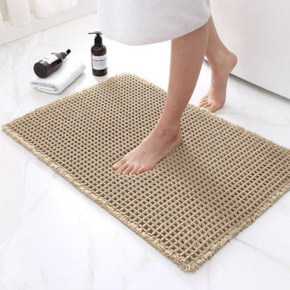 Textured Plush Bathroom Mat