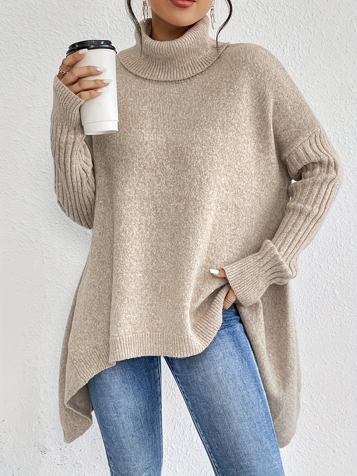 Relaxed Fit Women's Long Sleeve Sweater