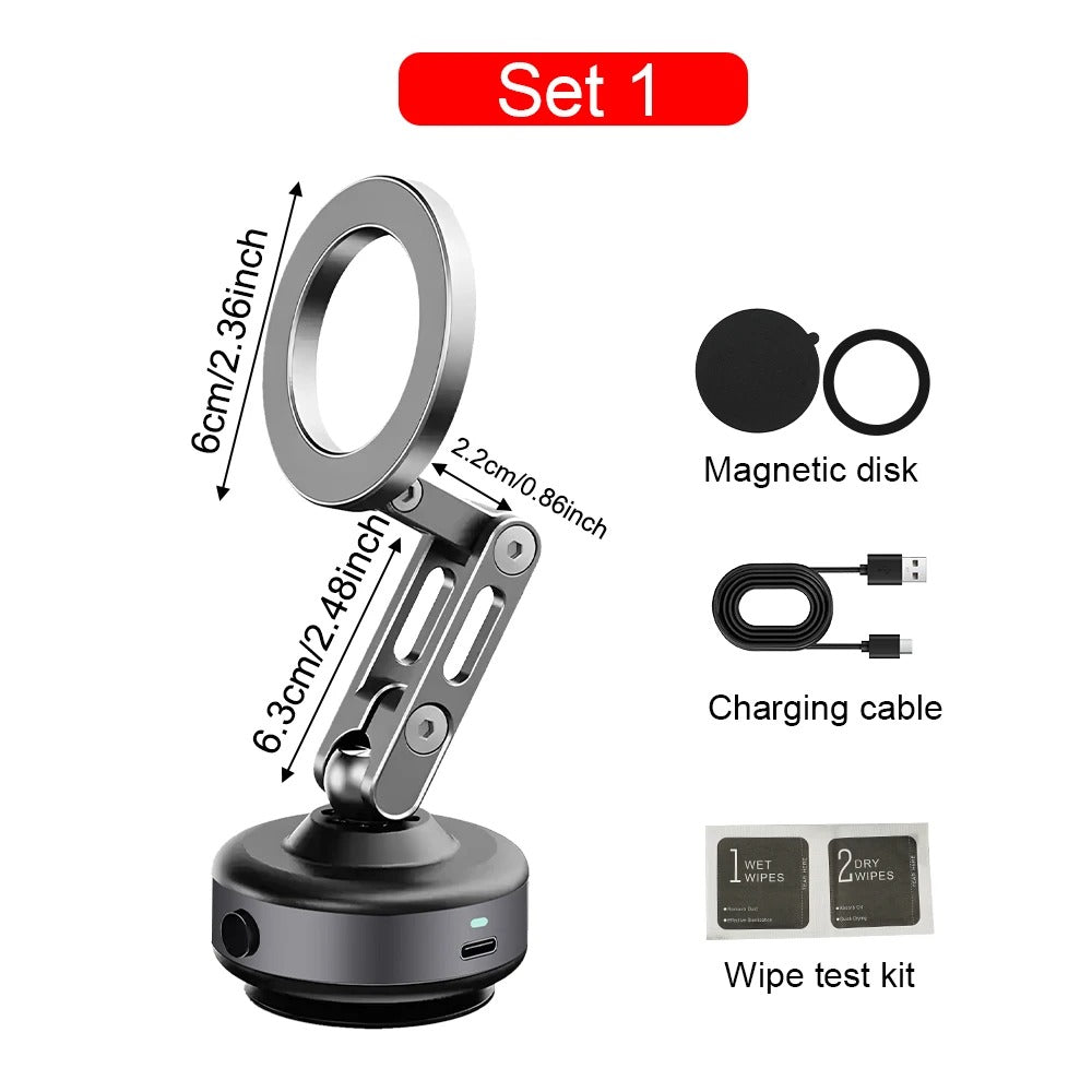 Strong Magnetic Car Phone Mount With Suction Base