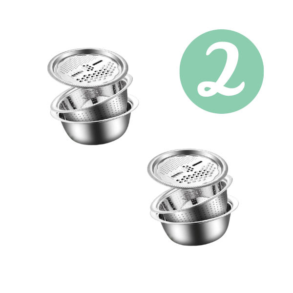 3-In-1 Premium Stainless Steel Sink Set