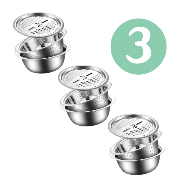 3-In-1 Premium Stainless Steel Sink Set