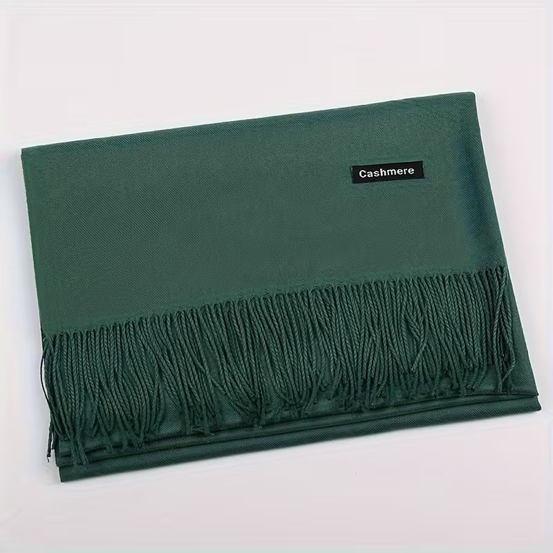 Cozy Plain Cashmere Feel Winter Scarf