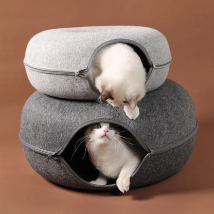 Comfy Cat Hideaway Tunnel Bed for Play - VogeLuxe