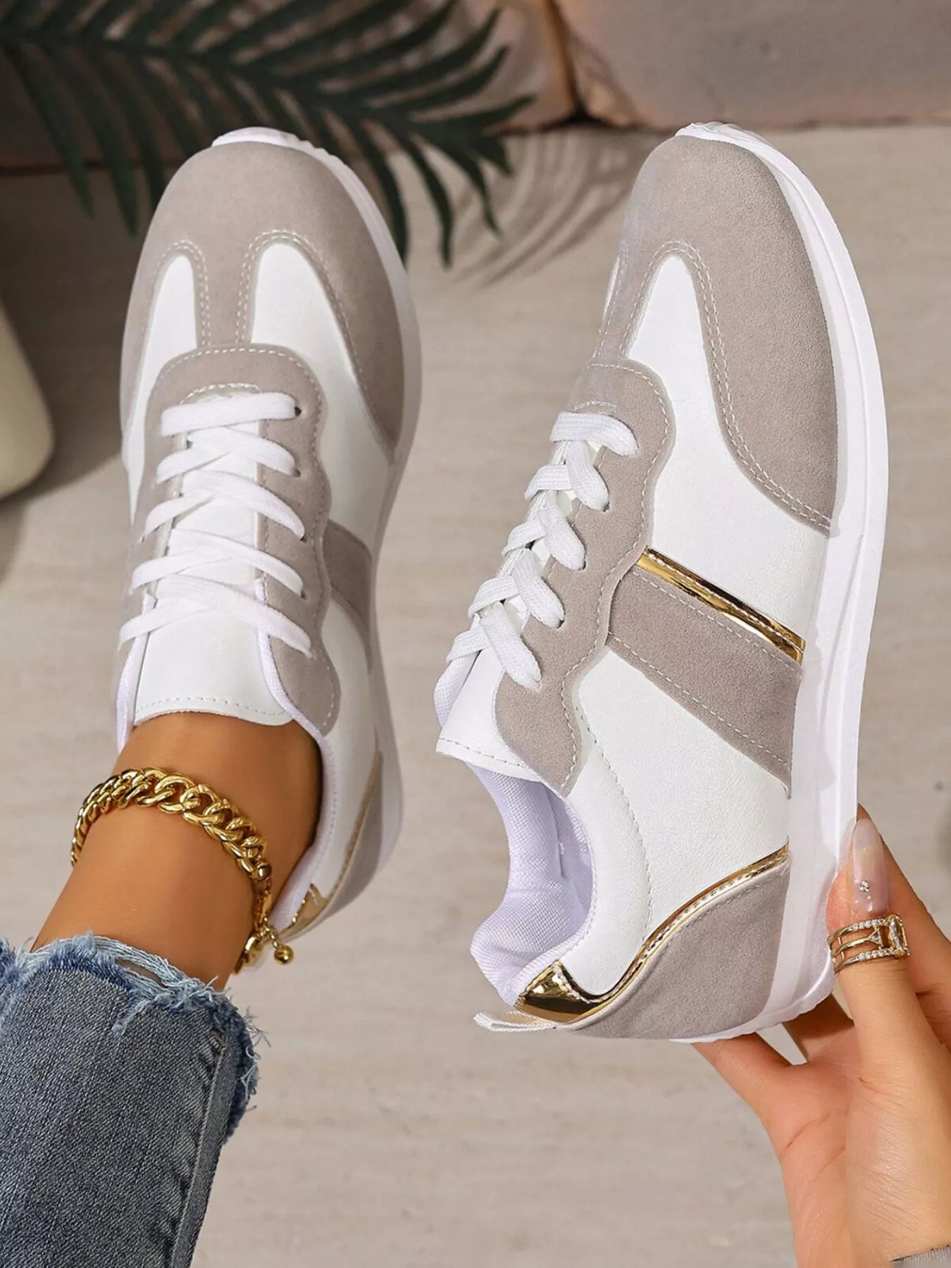 Classic Low Top Lace Sneakers - VogeLuxe