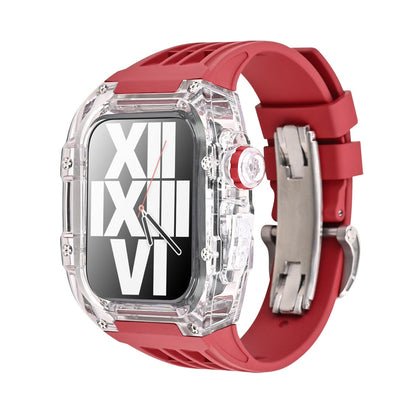 Clear Apple Watch Case with Soft Rubber Strap Kit