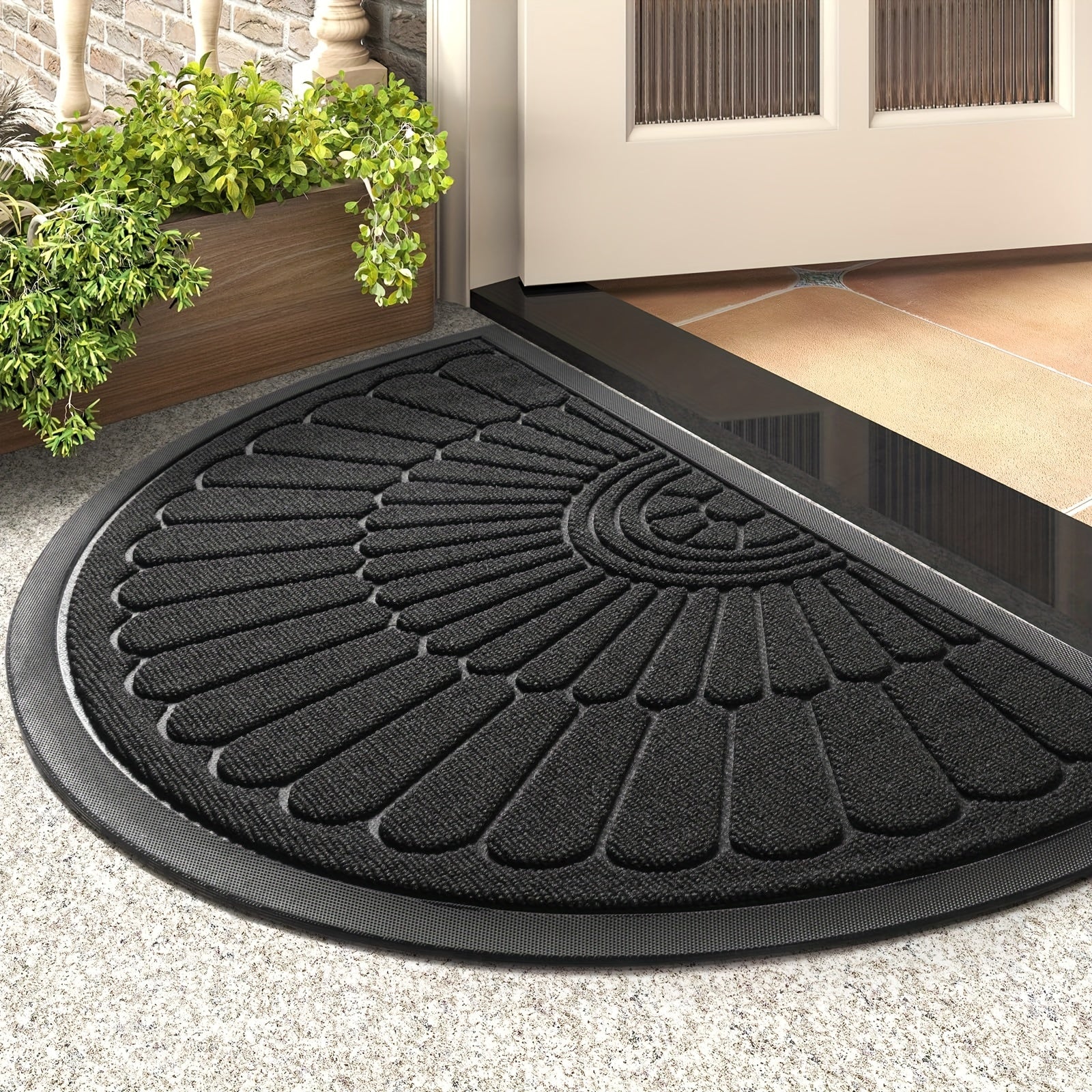 Round Non Slip Outdoor Welcome Mat - VogeLuxe