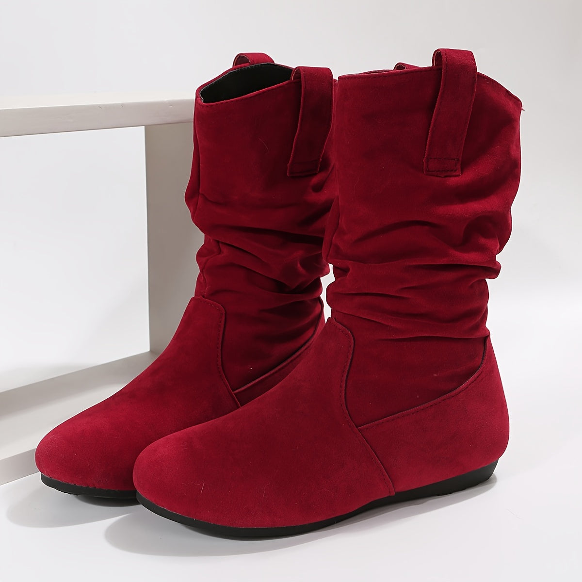 Comfortable Low Heel Suede Ankle Boots for Women - VogeLuxe