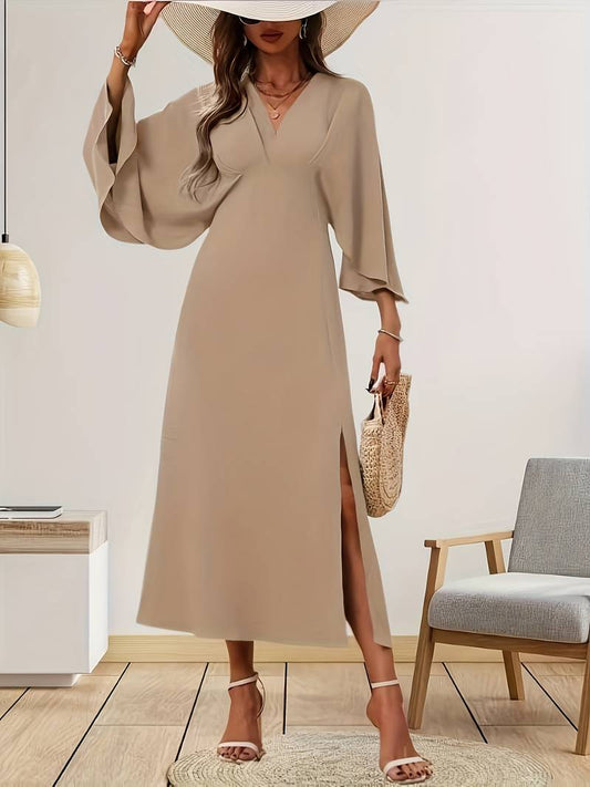 Women's Chic Ruffle Sleeve A-Line Dress - VogeLuxe