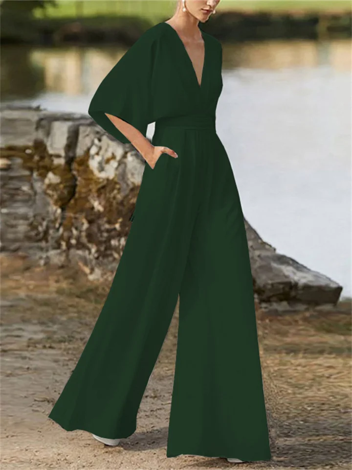 Ladies Loose Fit V Neck Romper