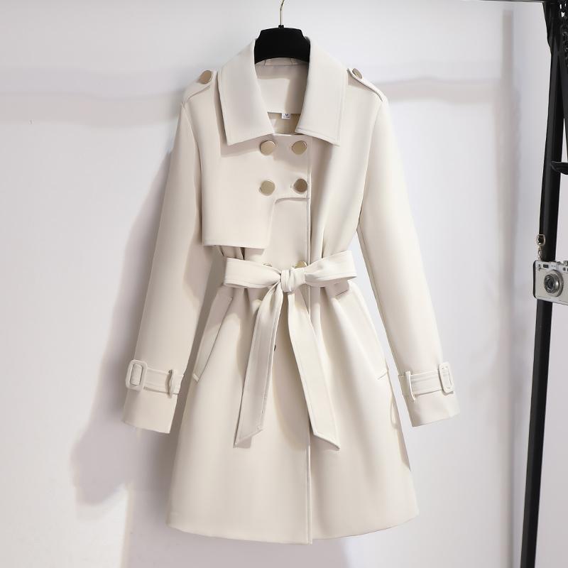 Classic Women's Belted Trench Coat - VogeLuxe